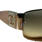 Chanel Vintage Rimless Shield Sunglasses 4117-B