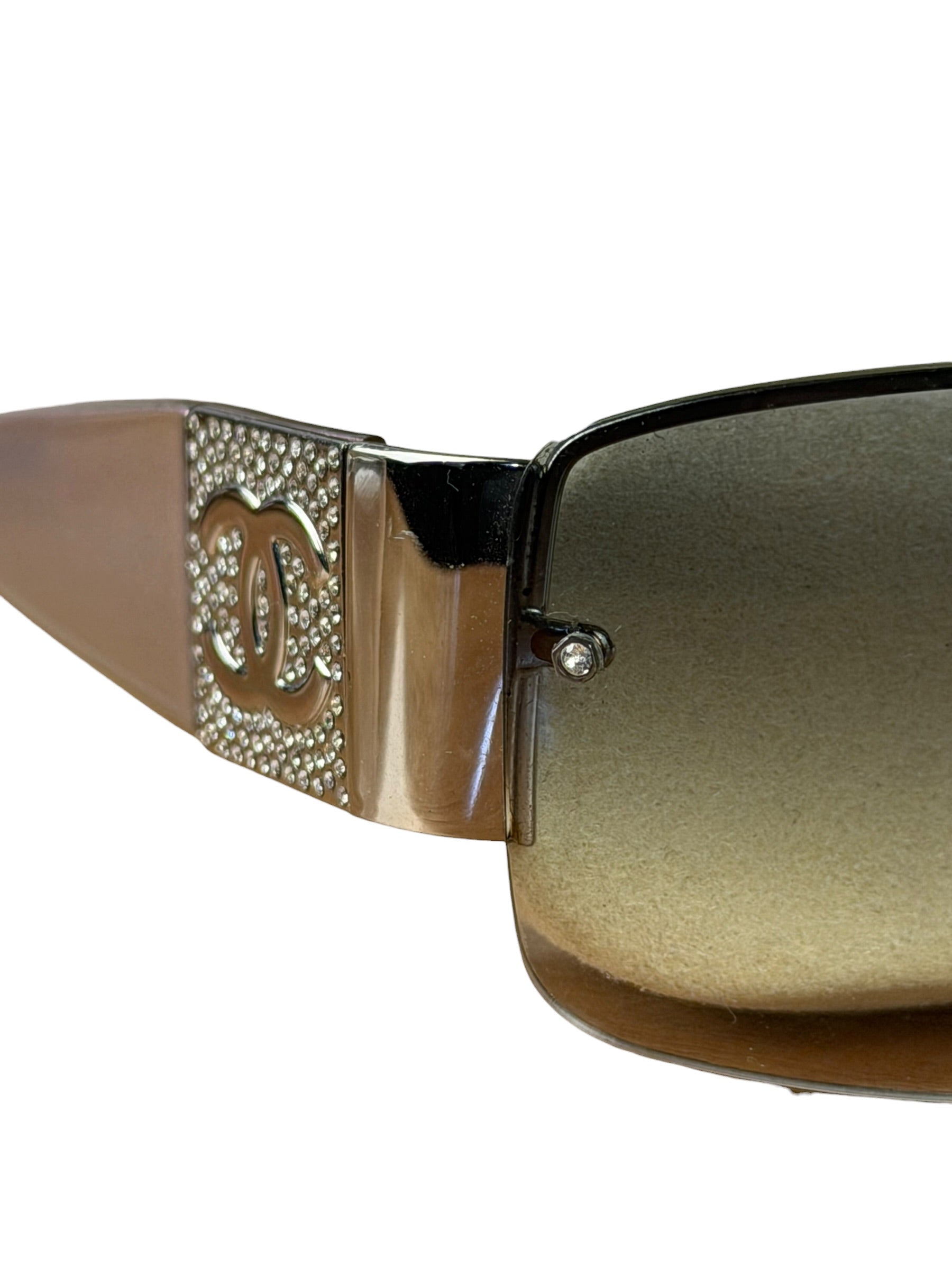 Chanel Vintage Rimless Shield Sunglasses 4117-B