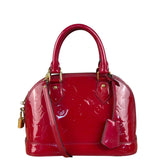 Louis Vuitton Red Monogram Vernis Alma bb