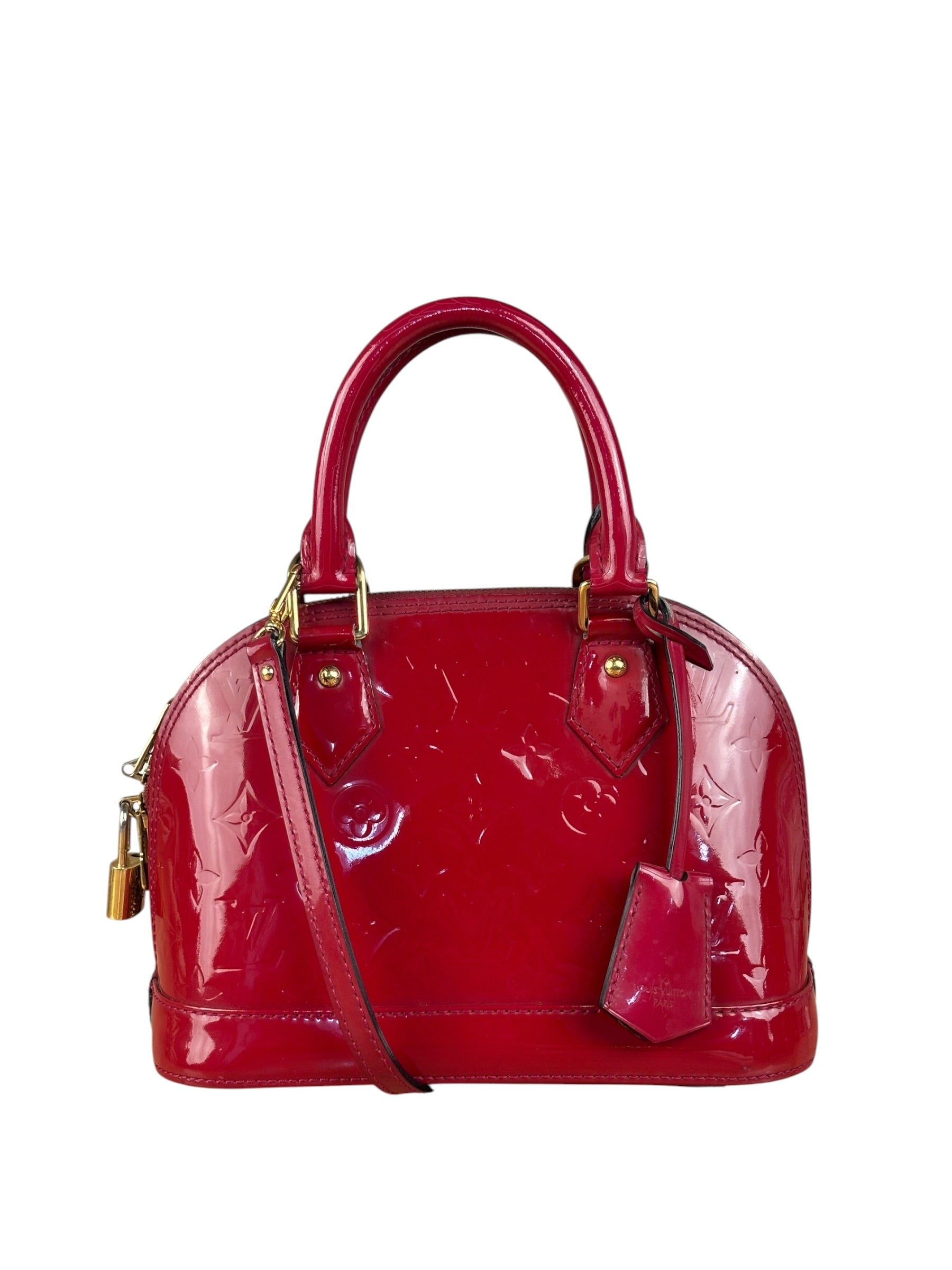 Louis Vuitton Red Monogram Vernis Alma bb