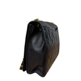 Chanel Black Diamond Stitch CC Timeless Chain Flap Bag '89-'91