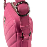 Chanel Pink Chevron Leather Promenade Chain Shoulder Bag 2018