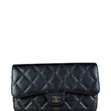 Chanel Black Quilted Flap Phone Chain Handbag