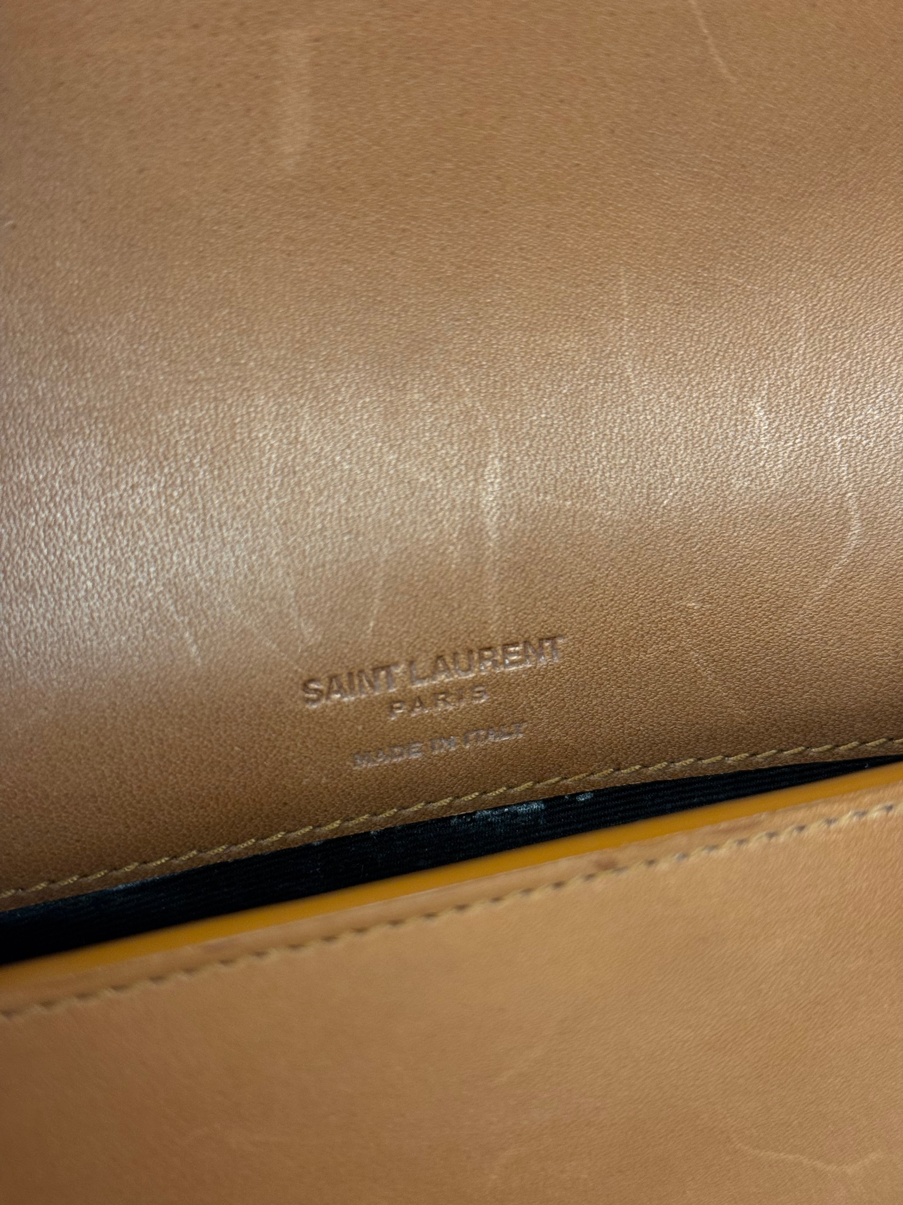 Saint Laurent Shearling/Leather Mini Flap Shoulder Bag