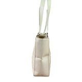 Chanel White Leather Chocolate Bar CC Tote Bag 2002