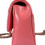 Chanel Pink Quilted Lambskin Two-Way Bag 2021