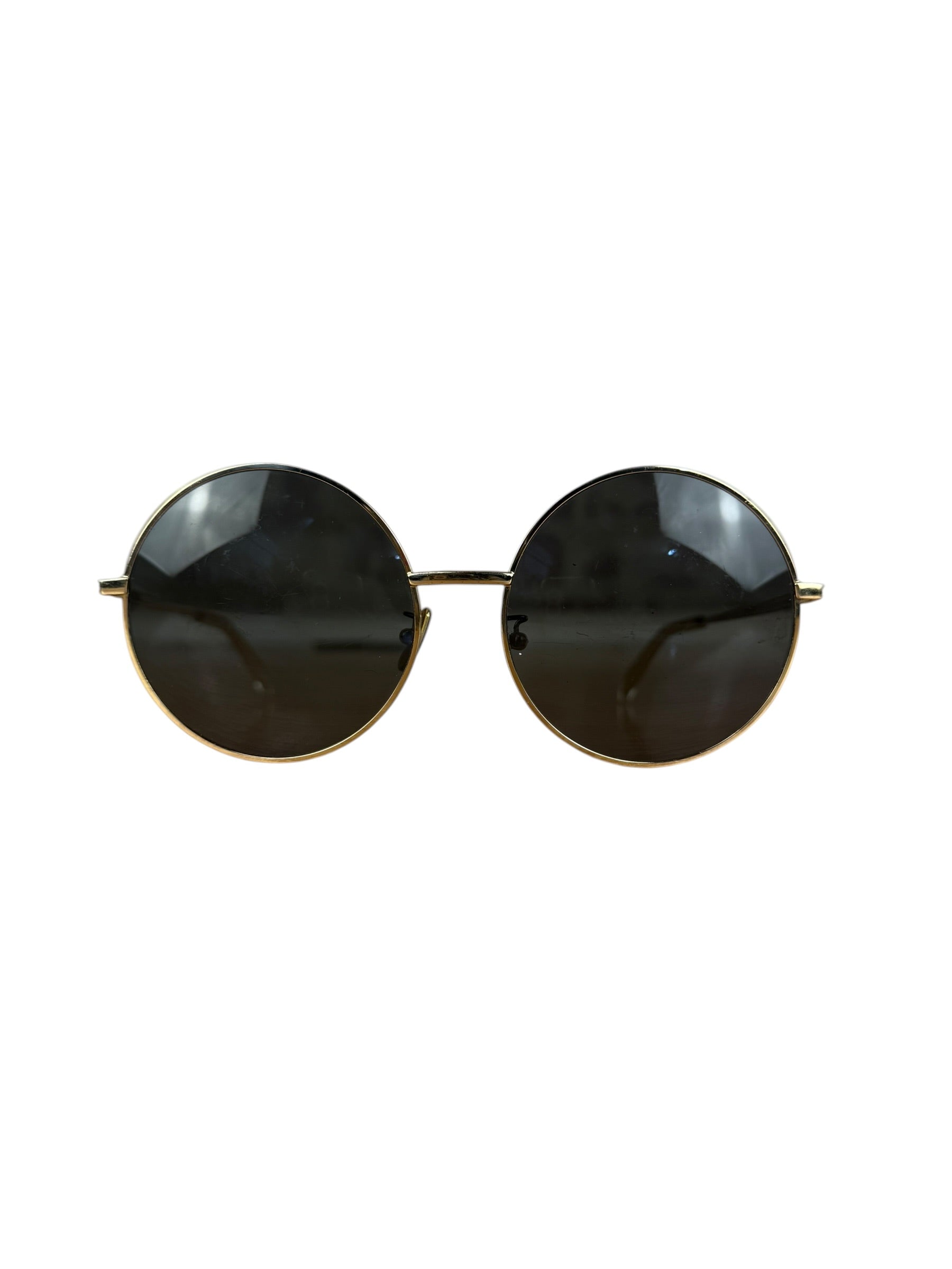 Celine Vintage Gold Round Frame Sunglasses