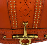 Gucci Orange Leather Snaffle Shoulder Bag