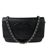 Chanel Black Caviar Flap Wallet On Chain 2013