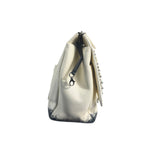Chanel White Quilted Leather Blizzard Zip Flap-Shoulder Bag 2010