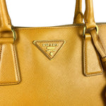 Prada Saffiano Promenade Handbag Mustard