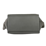 Celine Grey Suede/Leather Crocodile Embossed Trapeze Two-Way Bag