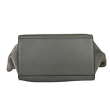 Celine Grey Suede/Leather Crocodile Embossed Trapeze Two-Way Bag