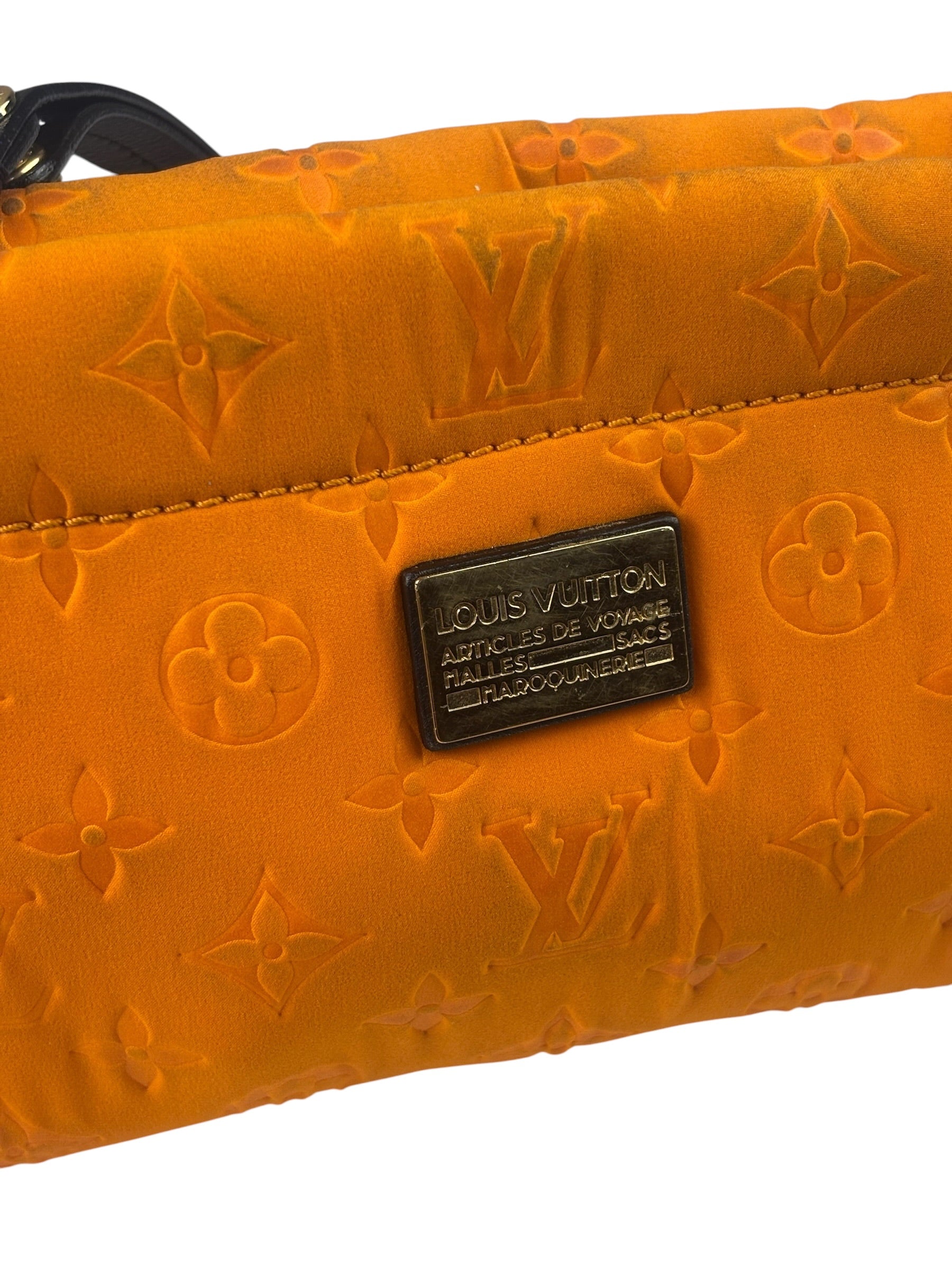 Louis Vuitton Vintage Orange Monogram Neoprene Scuba Clutch