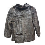 Vintage Brown Striped Mink Fur Coat