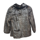 Vintage Brown Striped Mink Fur Coat