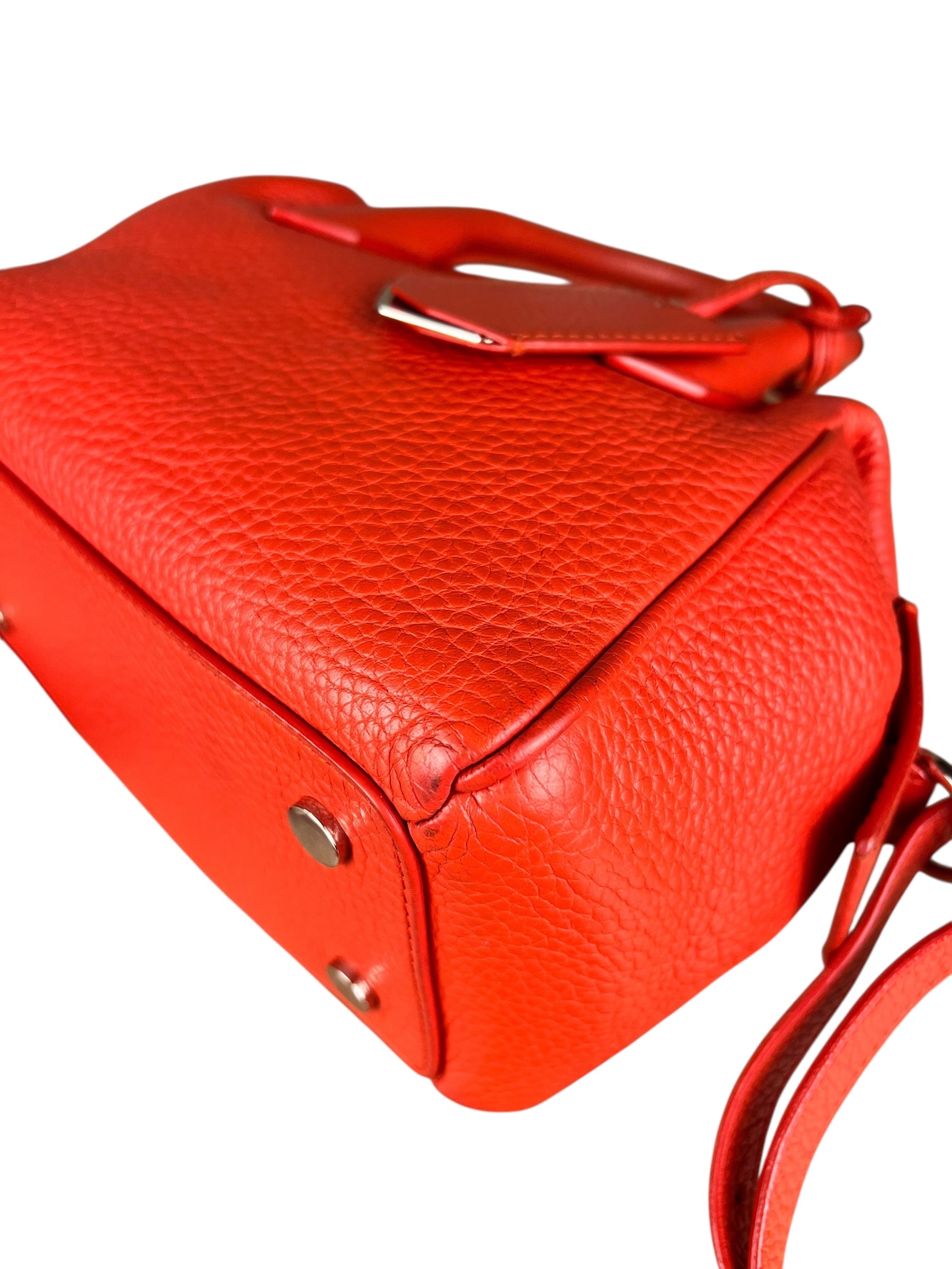 Balenciaga Red Leather Infanta Mini Boston Bag