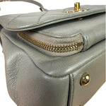 Chanel Grey Quilted Leather Mini Business Affinity Flap Bag 2019