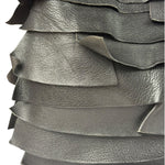 Yves Saint Laurent Black Leather St. Tropez Ruffled Hobo Bag