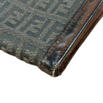 Fendi Vintage Leather Trim FF Zucca Long Wallet