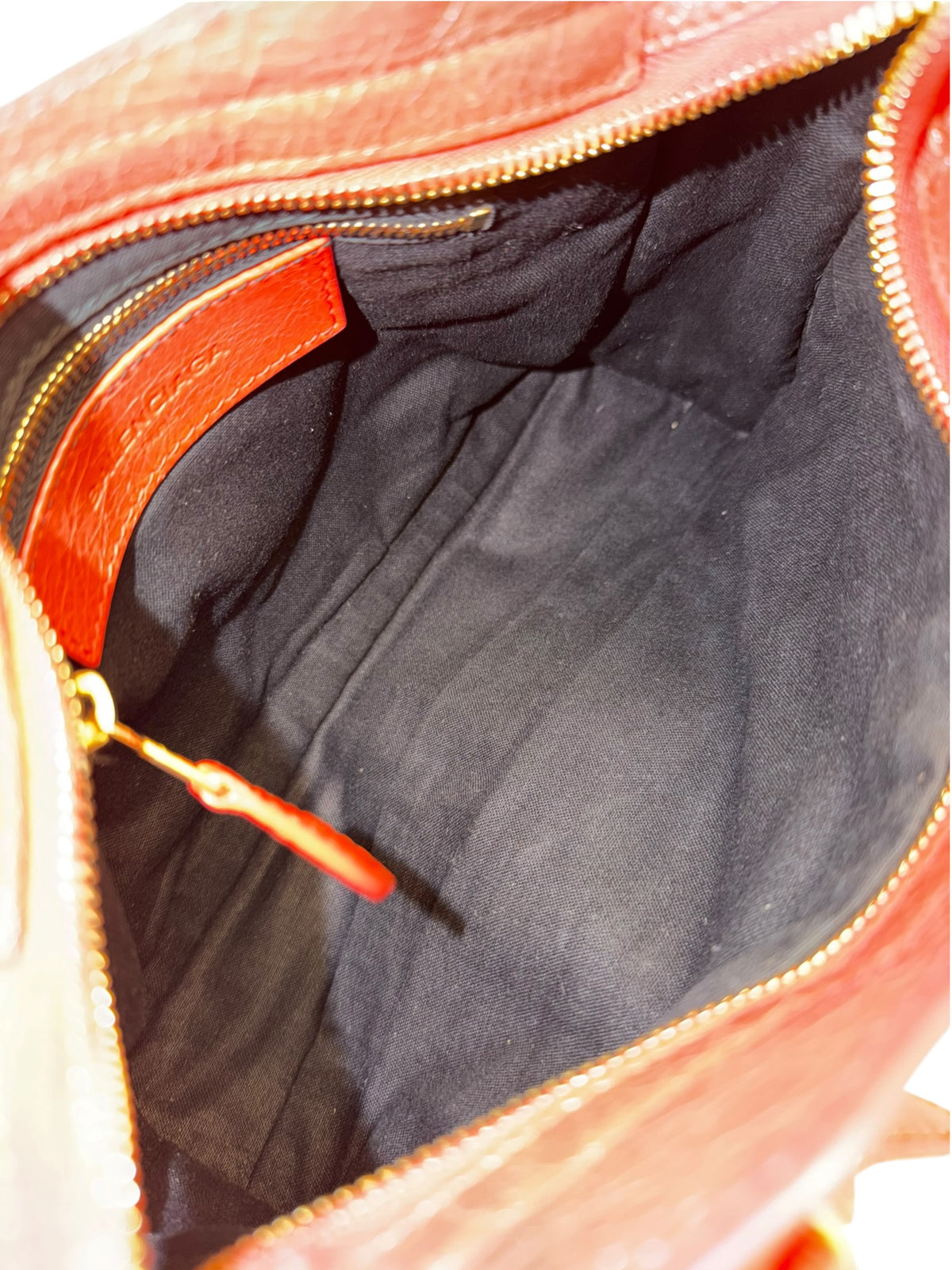 Balenciaga Red Leather Mini City Bag