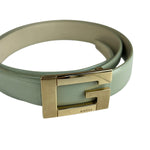 Gucci G Logo Thin Leather Mint Belt