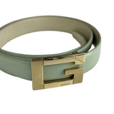 Gucci G Logo Thin Leather Mint Belt