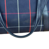 Burberry Blue Nova Check Vintage Boston Bag