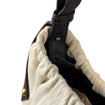 Saint Laurent White Canvas Mombasa Hobo Bag