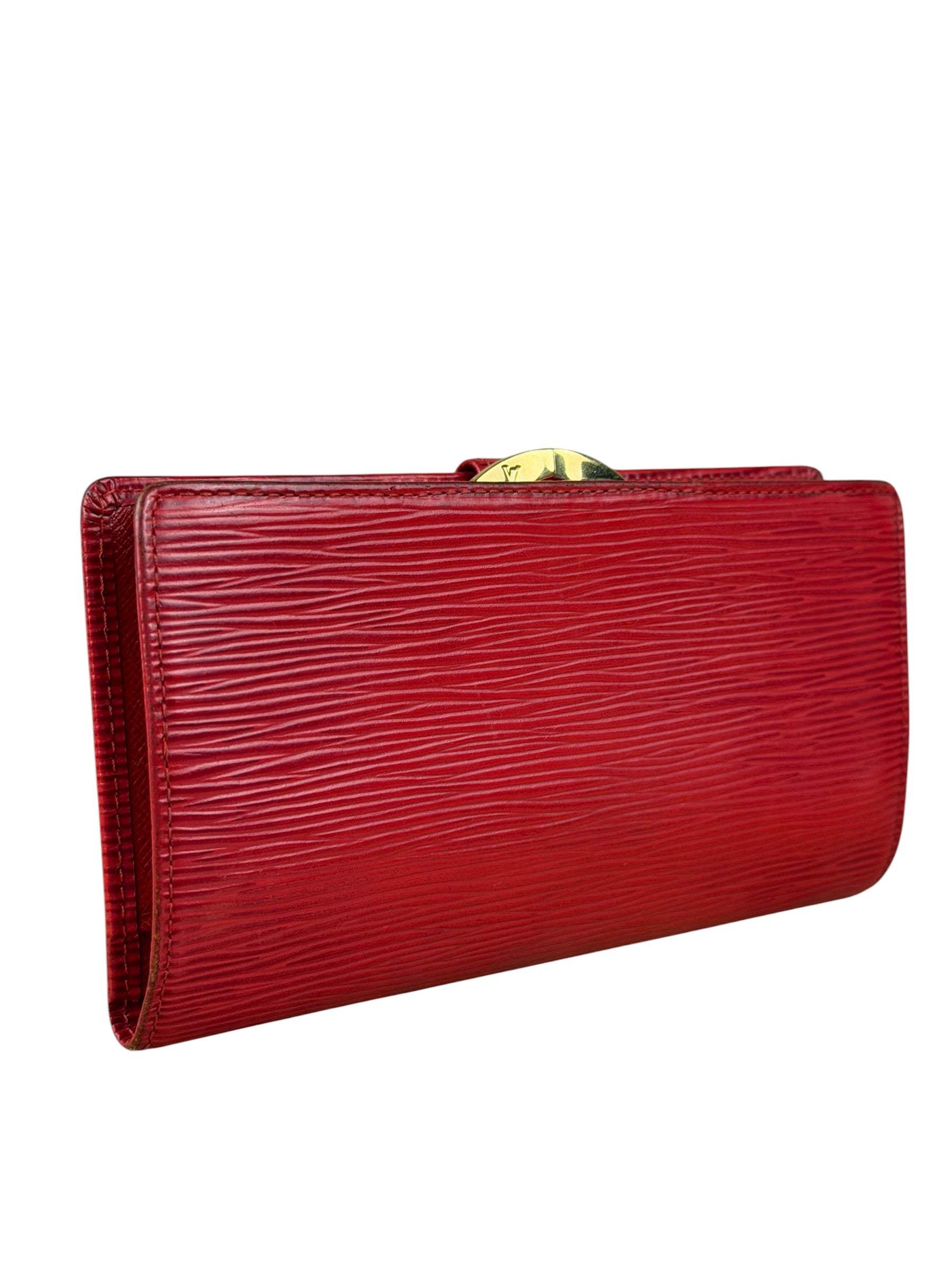 Louis Vuitton Vintage Red Epi Leather Agenda Cover Pochette