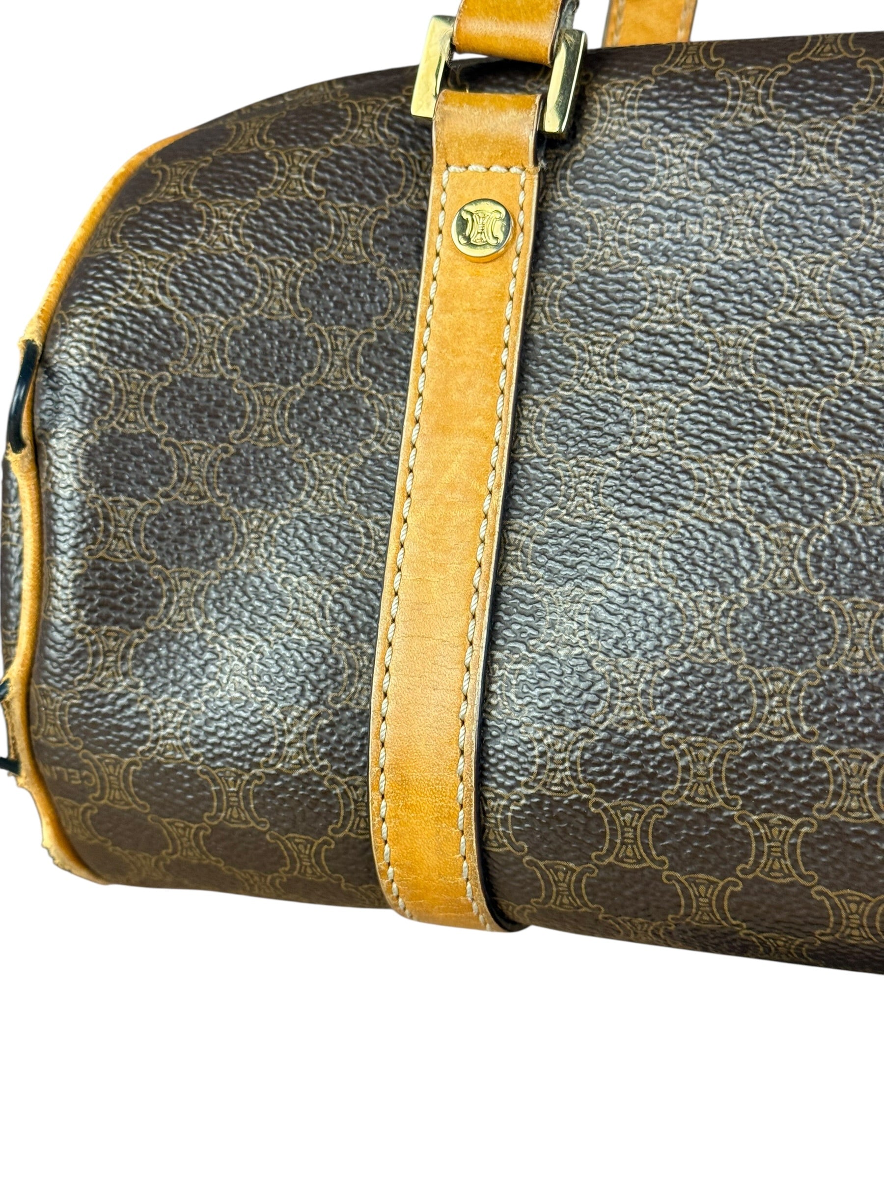 Celine Vintage Macadam Bowler Bag (Exposed Piping)