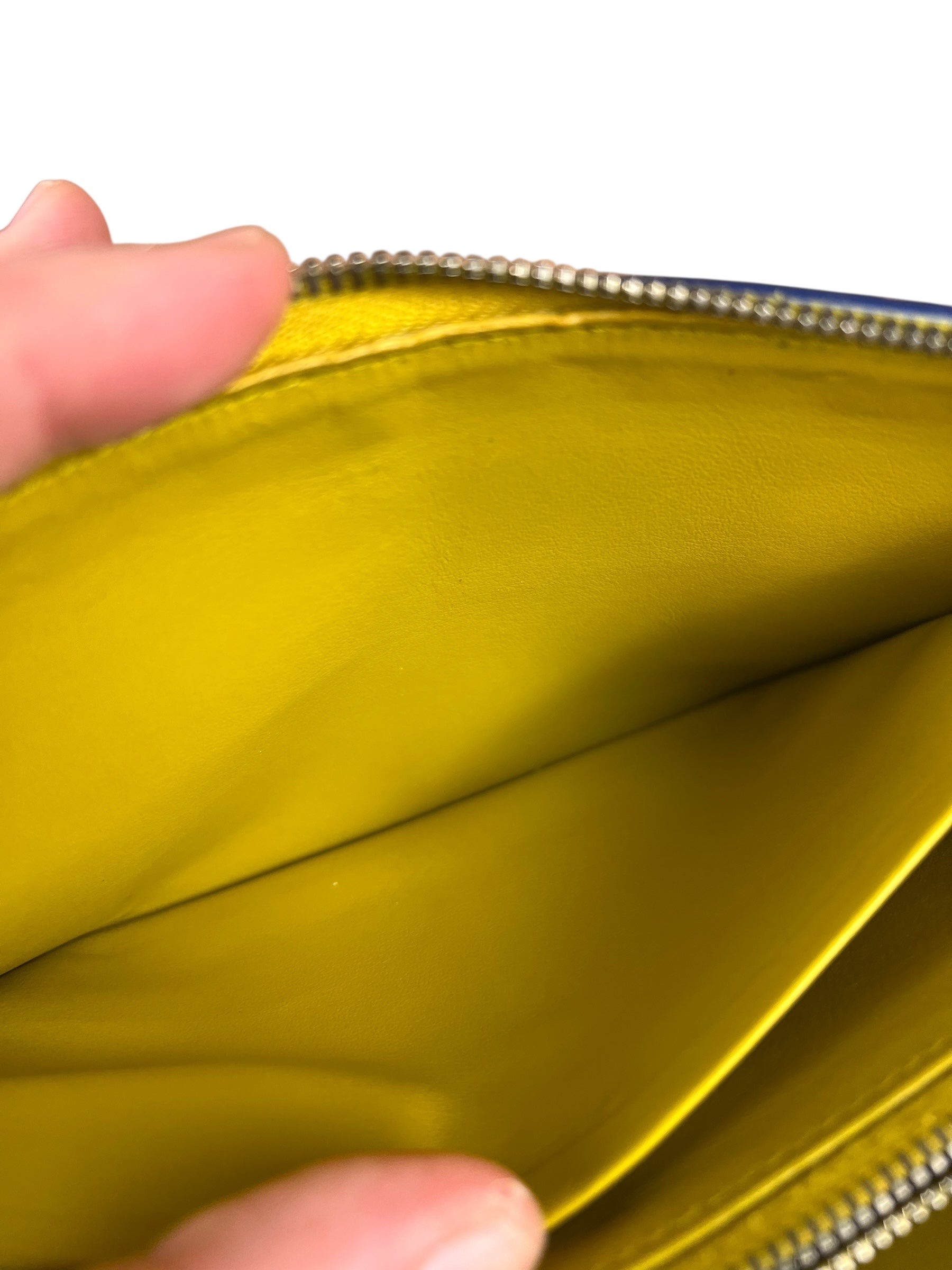 Bottega Veneta Large Intreccio Long Zip Wallet Yellow
