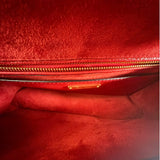 Miu Miu Red Leather Lady Jeweled Flap Bag