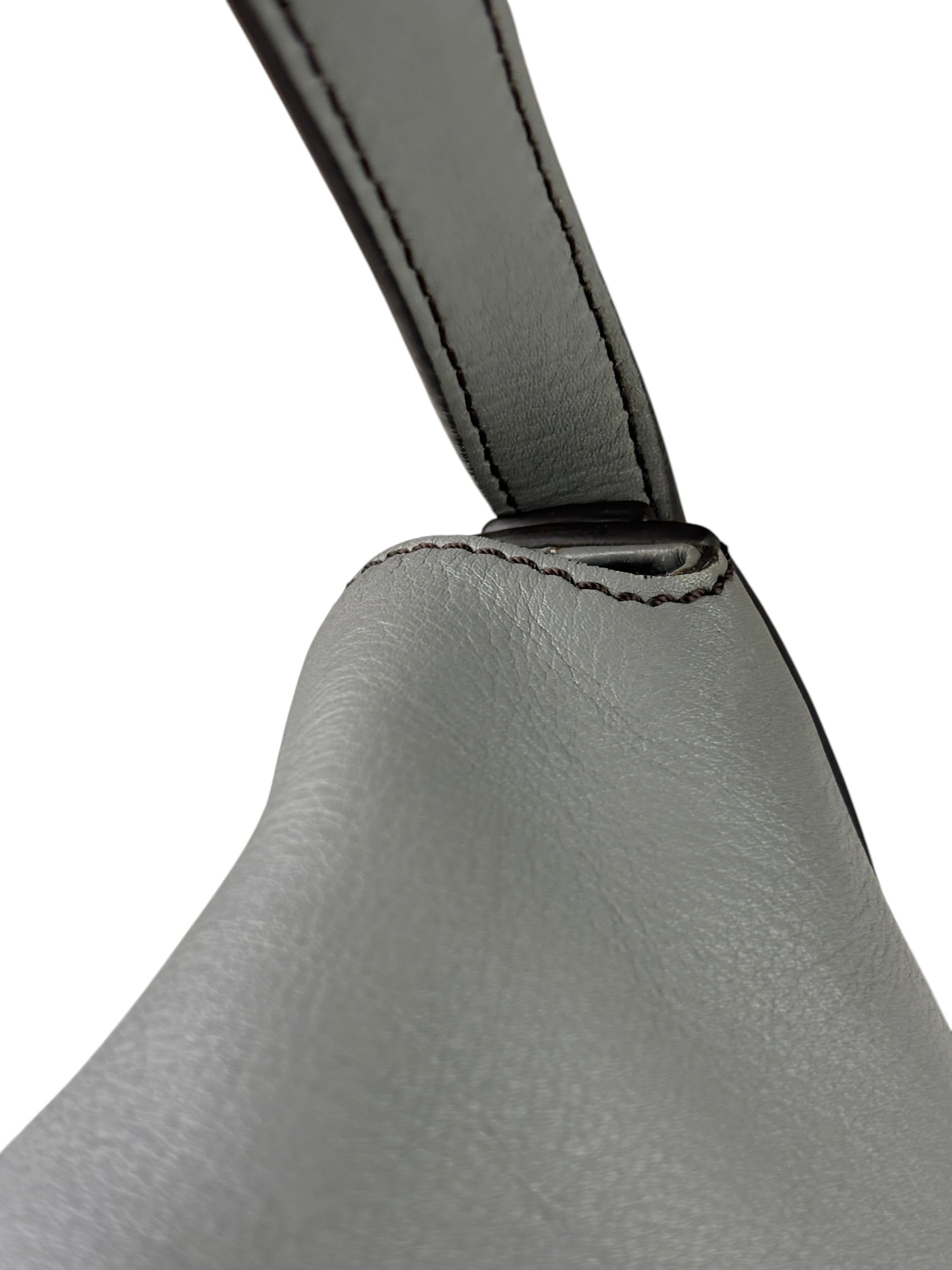 Fendi Grey Leather Flap Bag