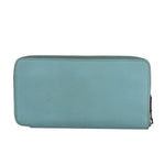 Hermes Blue Leather Silk'In Azap Long Wallet