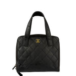 Chanel Black Leather Wild Stitch Tote Bag 2002