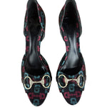 Gucci Vintage Horsebit Open Toe Pumps