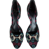 Gucci Vintage Horsebit Open Toe Pumps