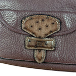 Loewe Purple Leather Ostrich Front 2Way Handbag