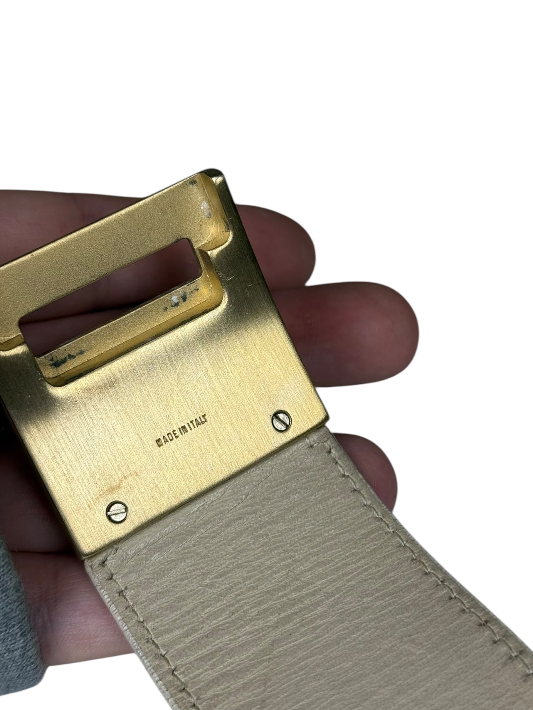 Ferragamo Gancini Wide Leather Cuff Bracelet