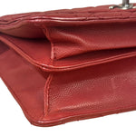 Chanel Red Caviar Leather Maxi Chain Flap Bag 2014