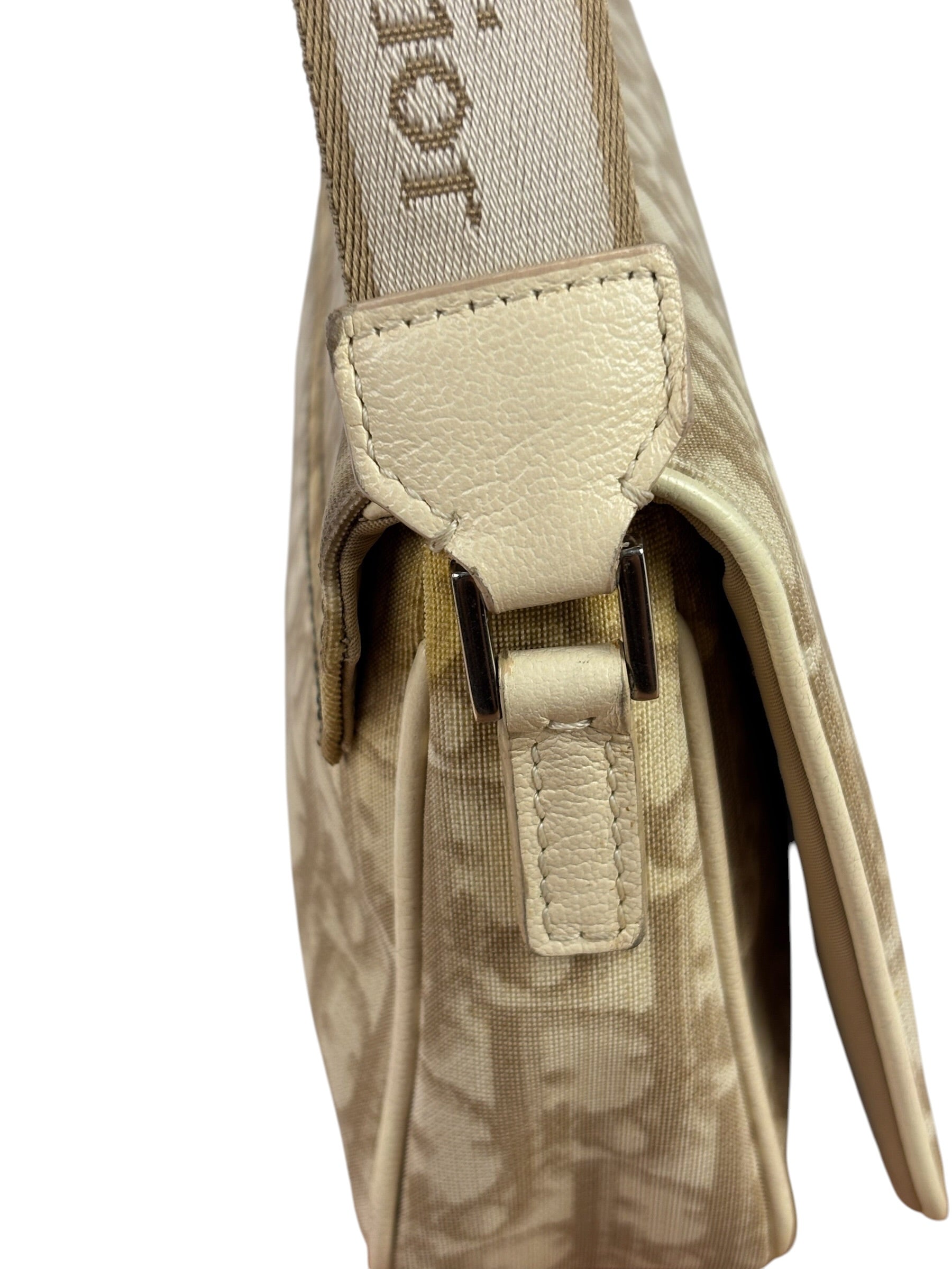 Christian Dior Trotter Flower Embroidered Flap Crossbody