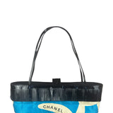Chanel Vintage Patent Leather Fringe Mini Coco Bar Tote Bag 1998