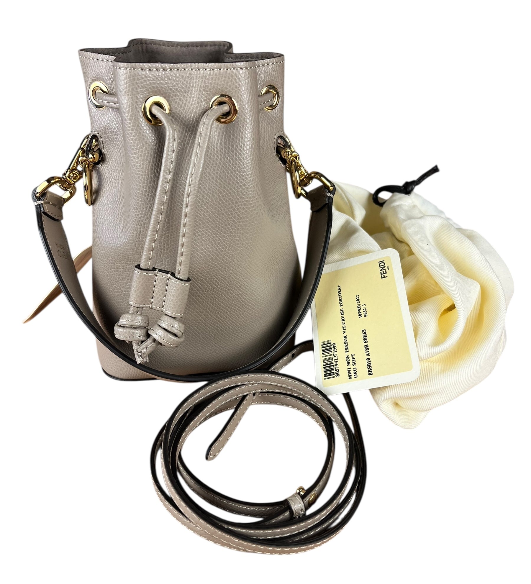 Fendi Mon Tresor Leather Bucket Bag
