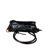 Prada Black Patent Leather Bonnie Medium Two-Way Bag