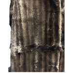 Jfa Nissin Brown Mink Fur Trim Chinchilla Fur Coat