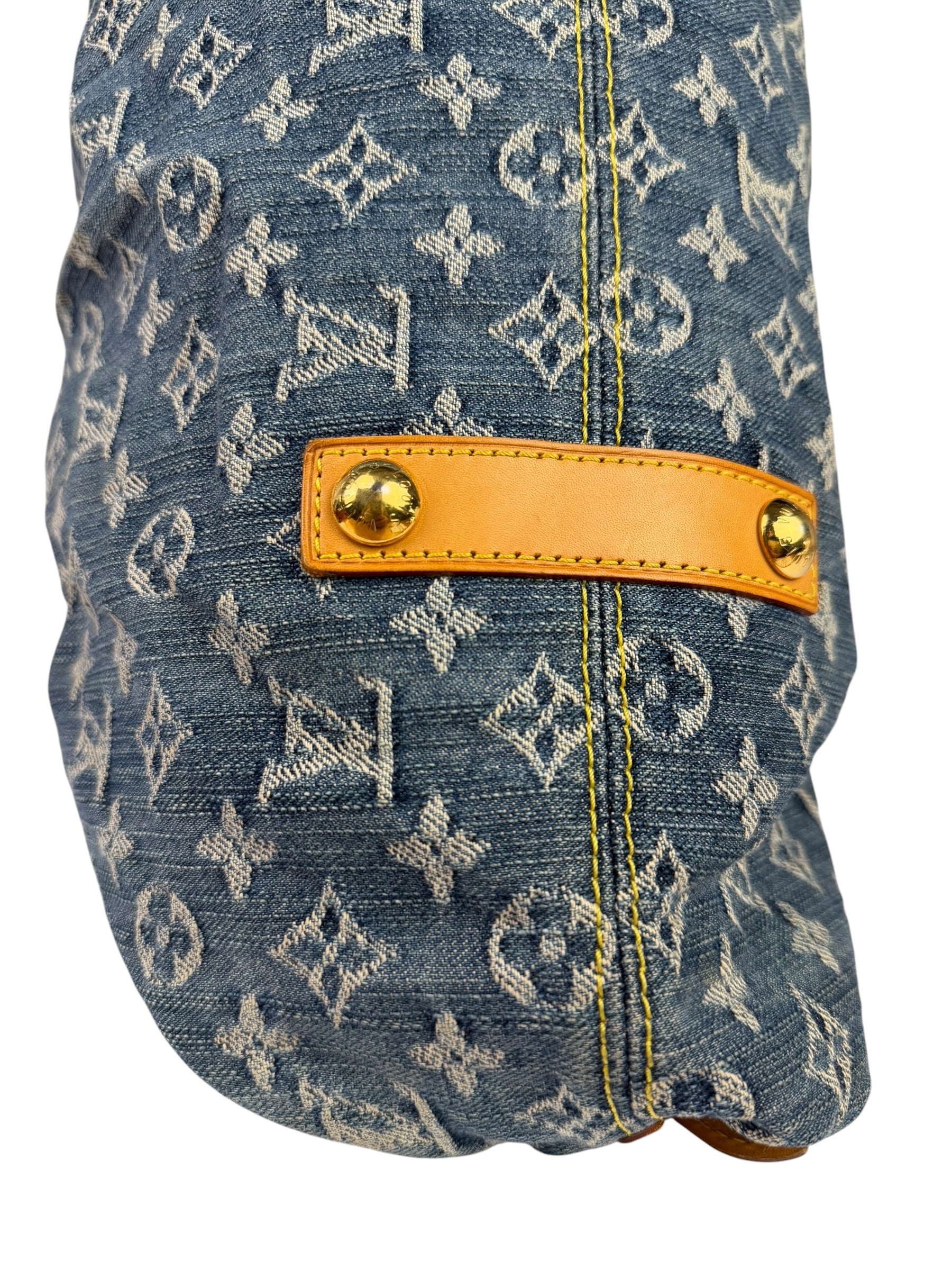 Louis Vuitton Denim/Leather Trim Monogram Neo Cabby Handbag