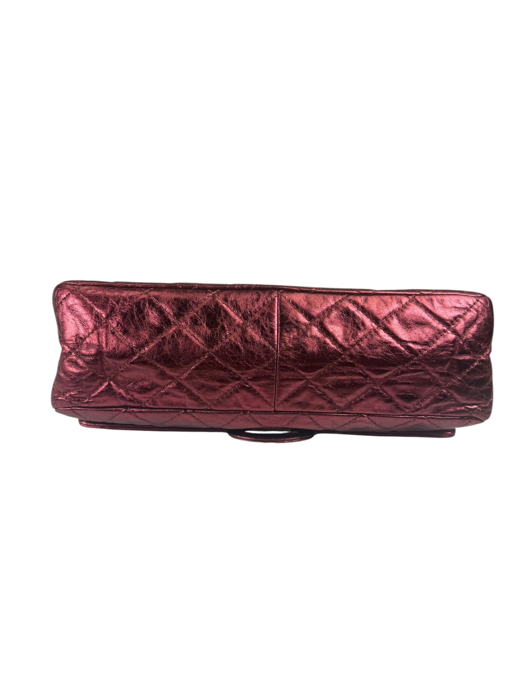 Chanel Patent Burgundy Quilted Leather 2.55 Reissue Double Flap Bag 2008
