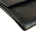 Prada Black Saffiano Leather Compact Wallet