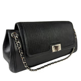 Chanel Black Leather Mademoiselle Accordion Flap Bag 2000